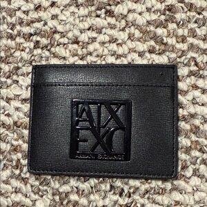 Armani Exchange Black Logo Card Holder